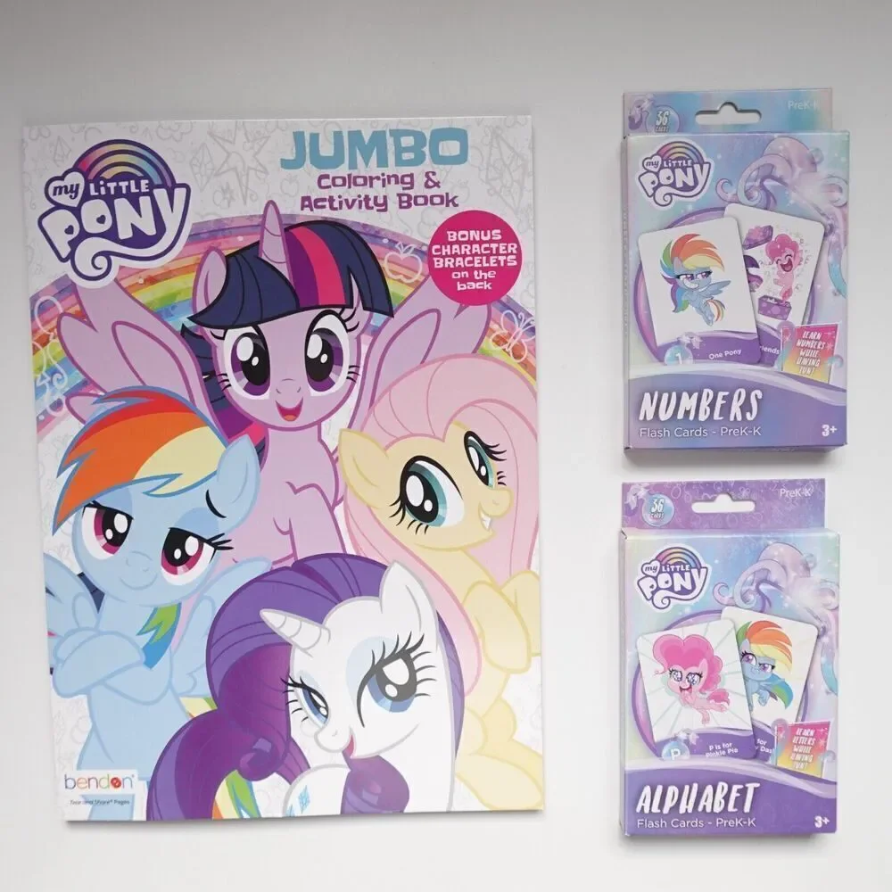 My Little Pony Coloring Book and Flash Card Sets